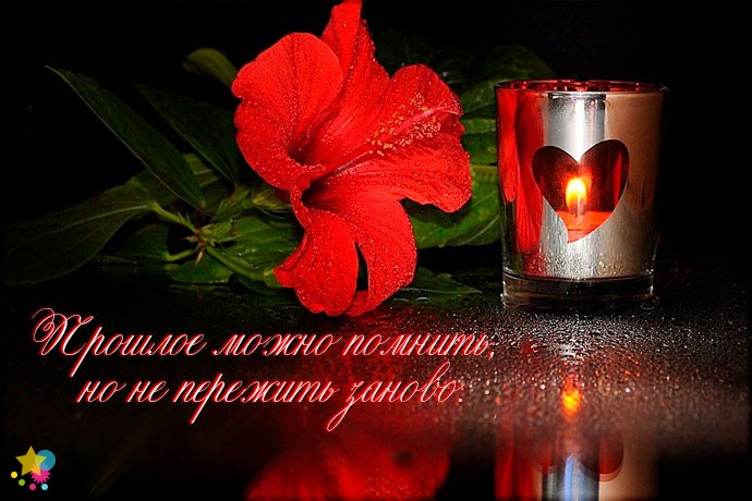 Красная лилия и свеча